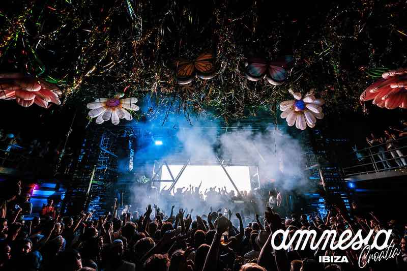 Fans dancing at Amnesia Ibiza takeover croatia