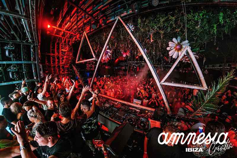 Fans Dj dancing at Amnesia Ibiza takeover croatia