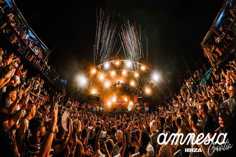 Stage Fireworks at Amnesia Ibiza takeover croatia