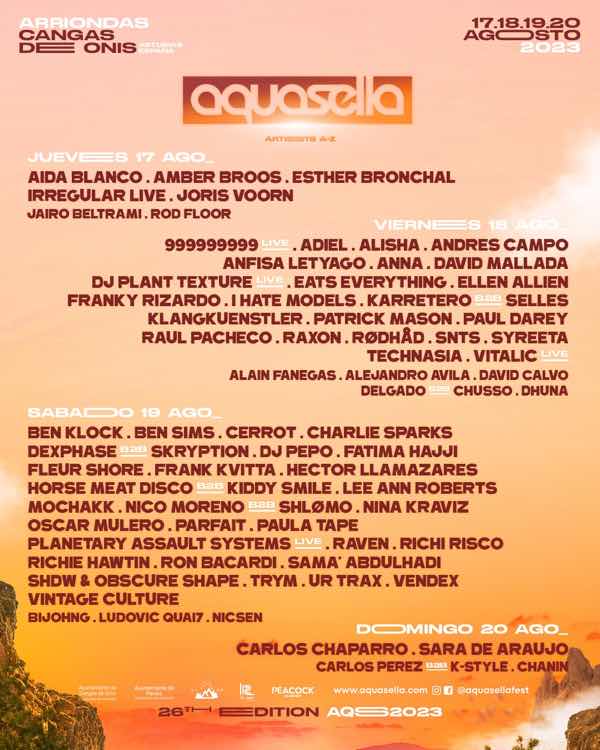 Aquasella Festival 2023 Lineup