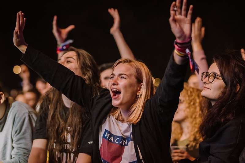 Front row fans at Awake Festival