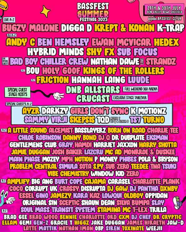 Bassfest Summer Festival 2023 Lineup