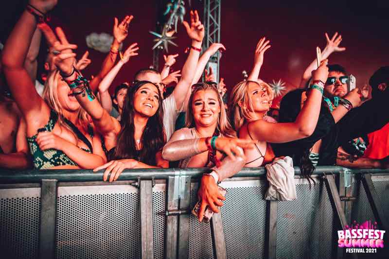 Front row fans at Bassfest Summer Festival