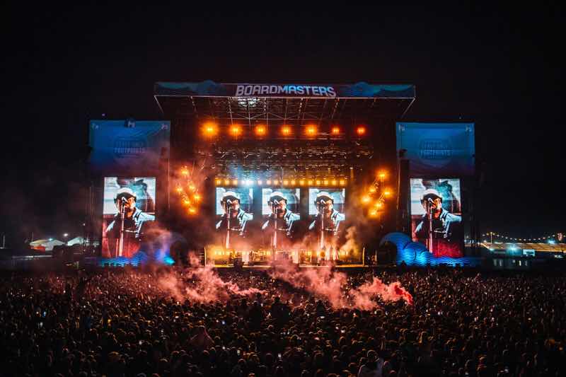 Stage lights show at Boardmasters Festival