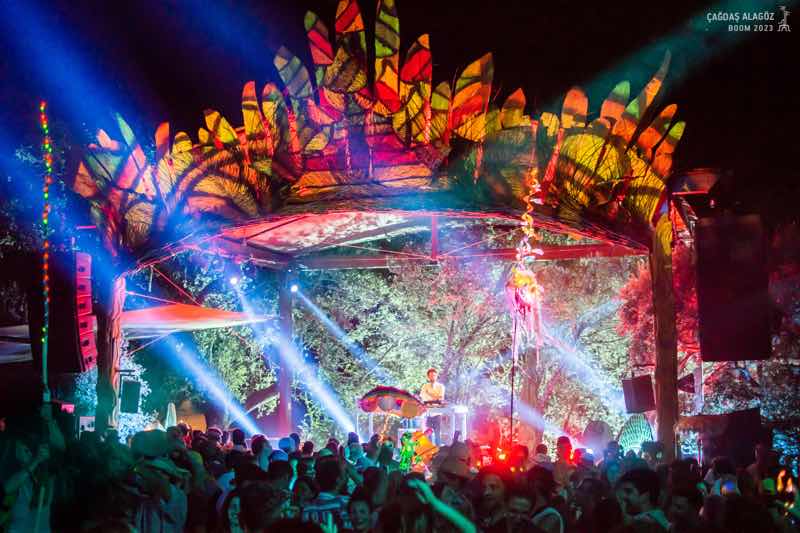 Stage lights show at Boom Festival
