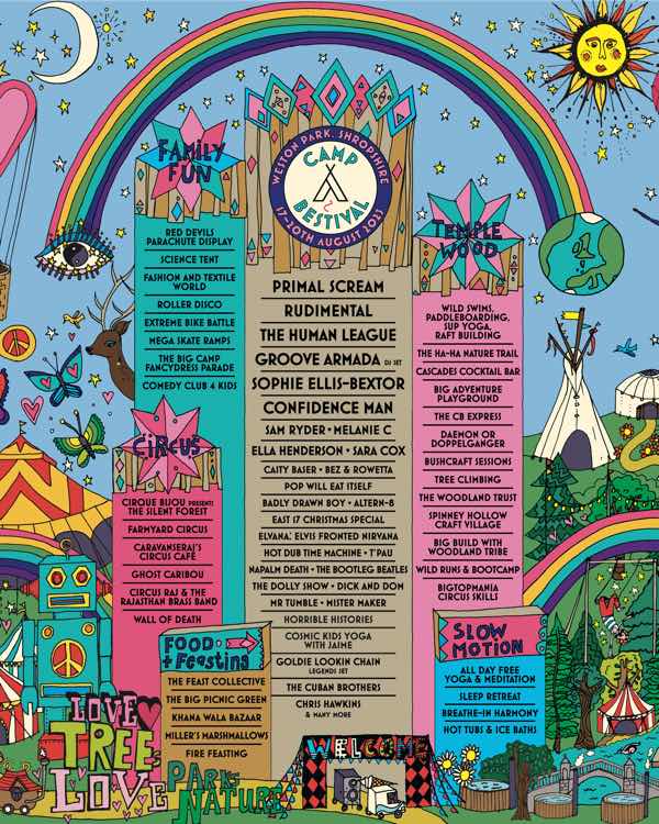 Camp Bestival Shropshire 2022 Lineup poster