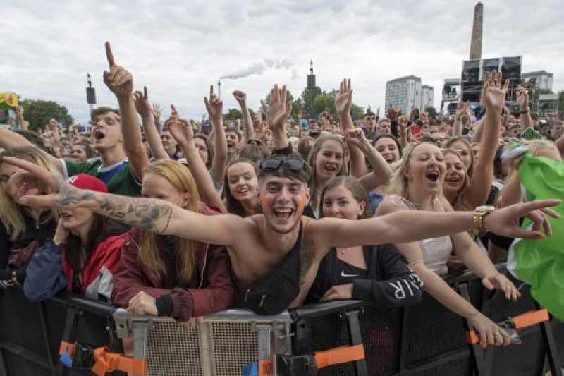 Front row fans at Connect Music Festival