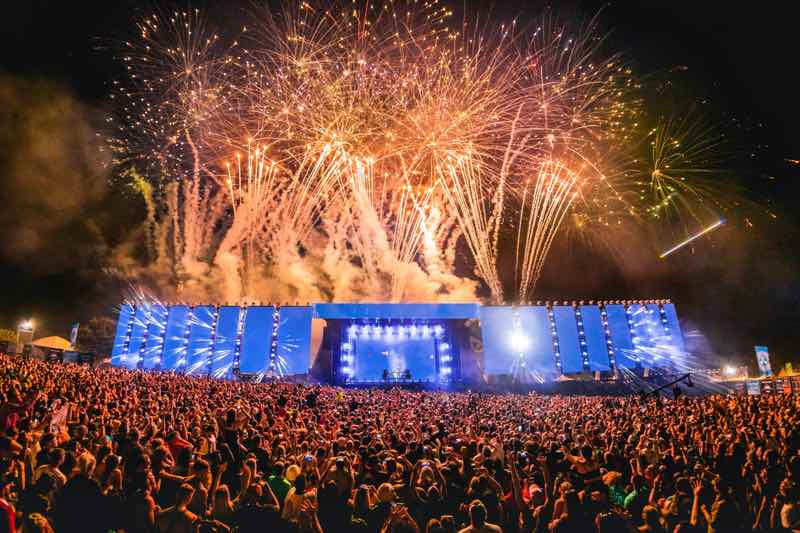 Fireworks show at Creamfields Festival North