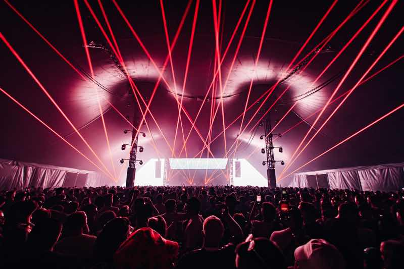 Stage laser show at Creamfields South