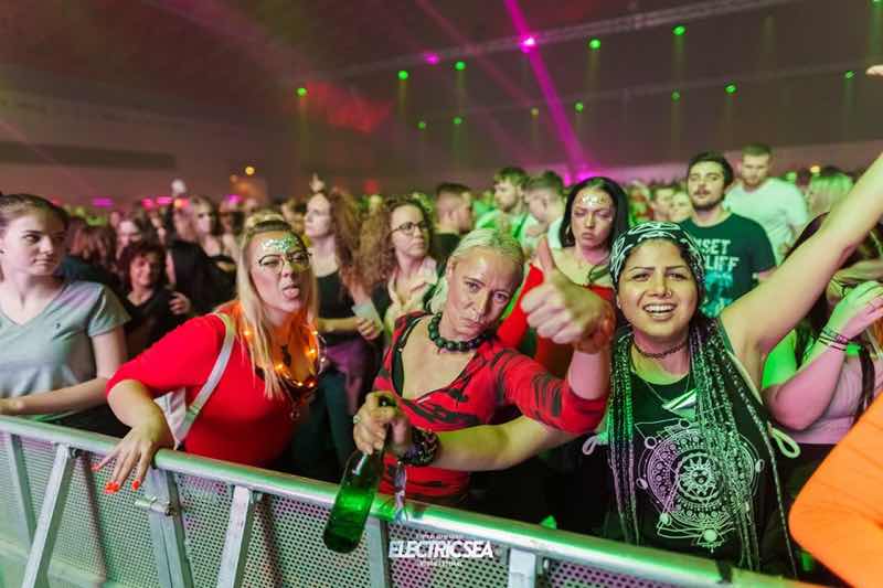 Front row fans at Electric Sea festival