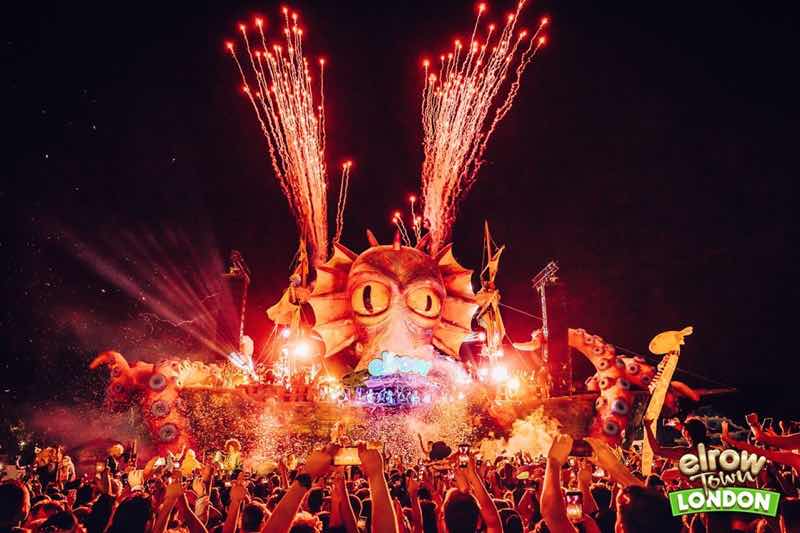 Fireworks at Elrow Town London Festival
