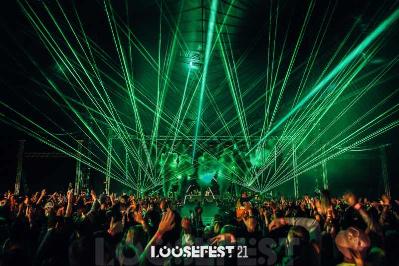 Stage laser show at LooseFest