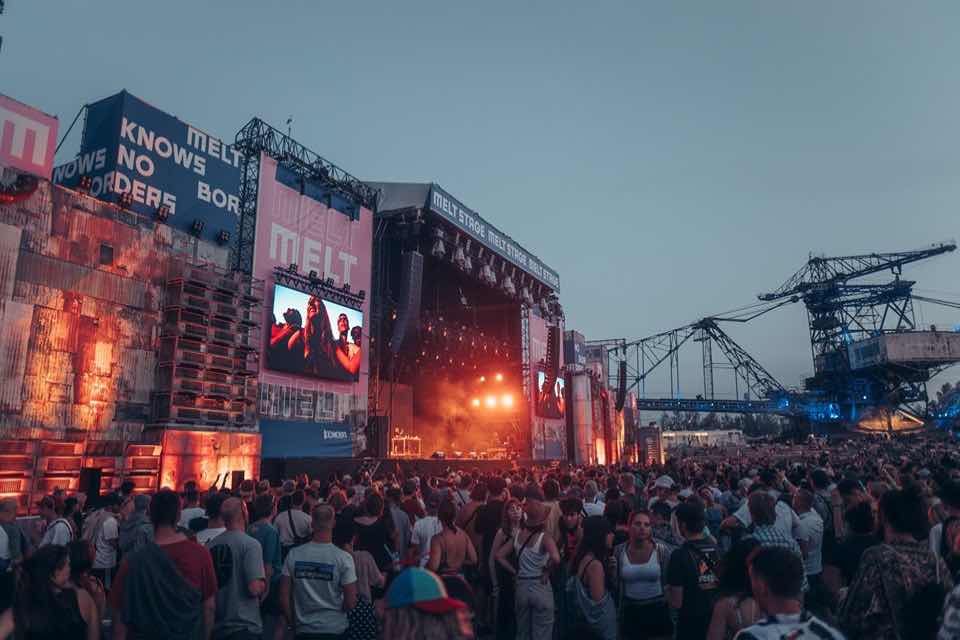 Main stage lights at Melt Festival