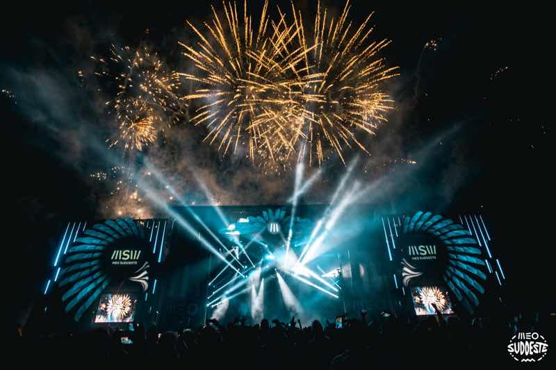 Stage fireworks at Meo Sudoeste