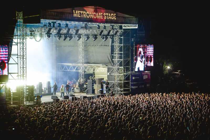 Fans dancing at Metronome Festival Prague