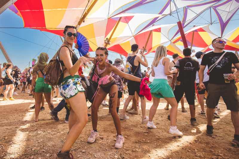 Fans dancing at Monegros Desert Festival