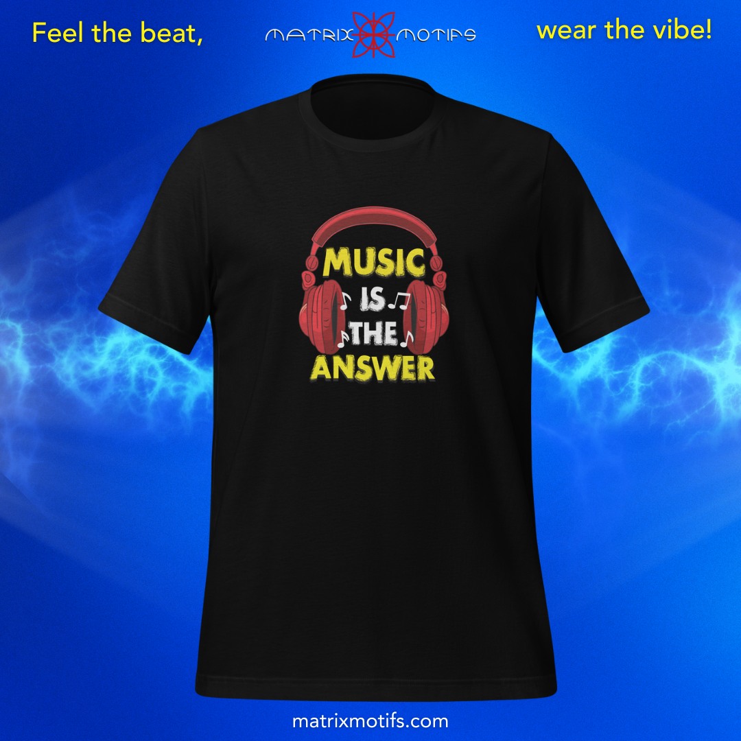 Music is the answer headphones t-shirts