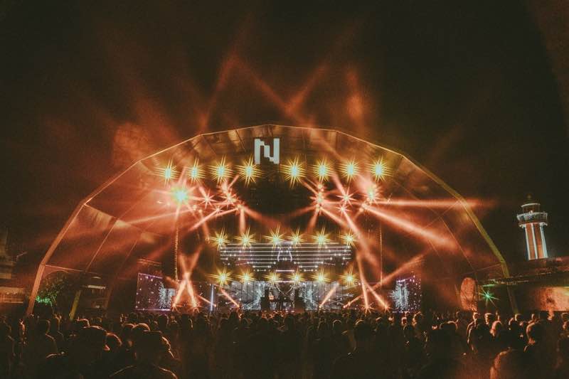 Stage lights show at Neopop Festival