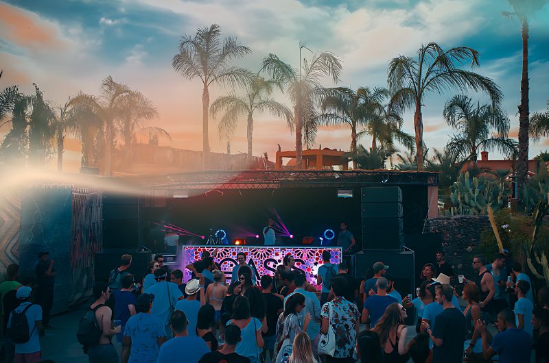 Dance stage at Oasis Festival