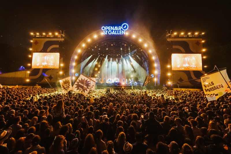 Stage lights show at Openair St Gallen Festival