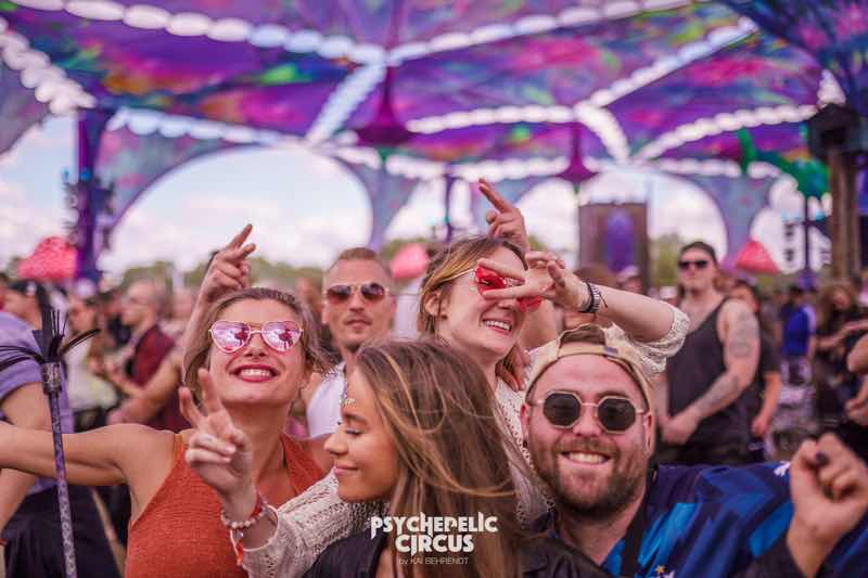 Fans enjoying at Psychedelic Circus Festival