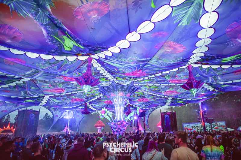 Main stage colours at Psychedelic Circus Festival
