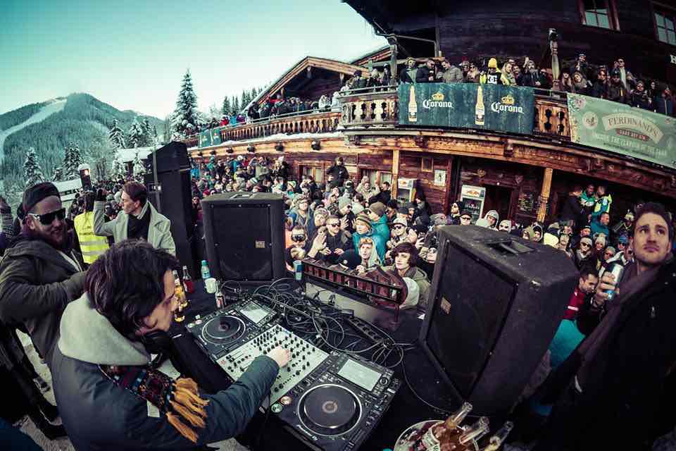 Mixing at Rave on Snow Festival