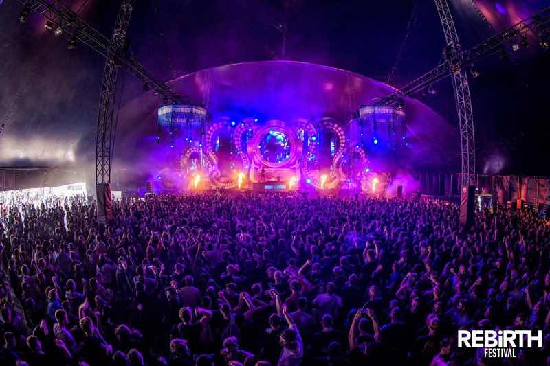 Stage lights show at Rebirth Festival