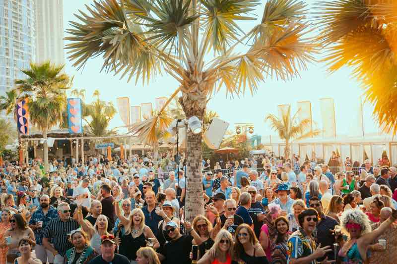 Fans dancing at Rewind Festival Dubai