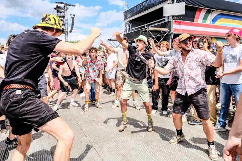 Fans dancing at Rock Werchter Festival