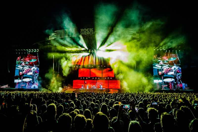 Stage lights show at Rock Werchter Festival