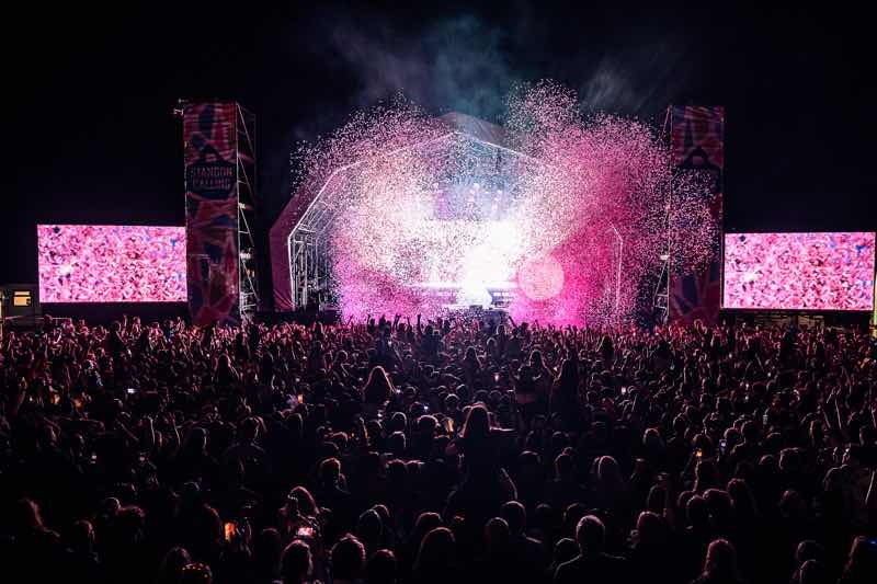 Main stage lights show at Standon Calling Festival