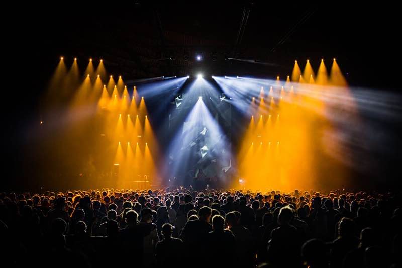 Stage lights show at Stuttgart Electronic Music Festival