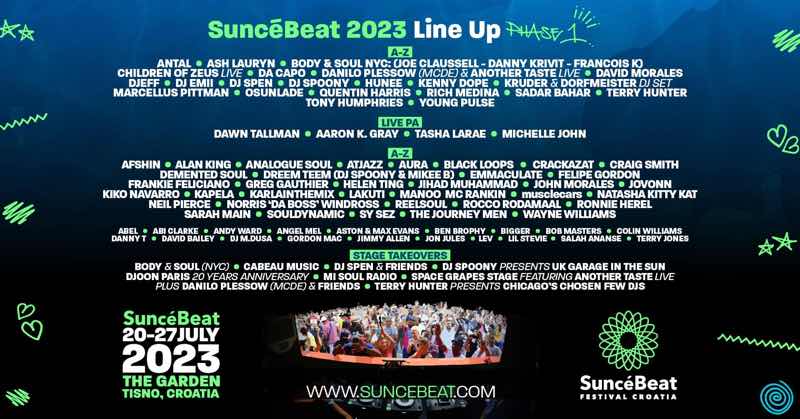 Suncebeat Festival Lineup 2023