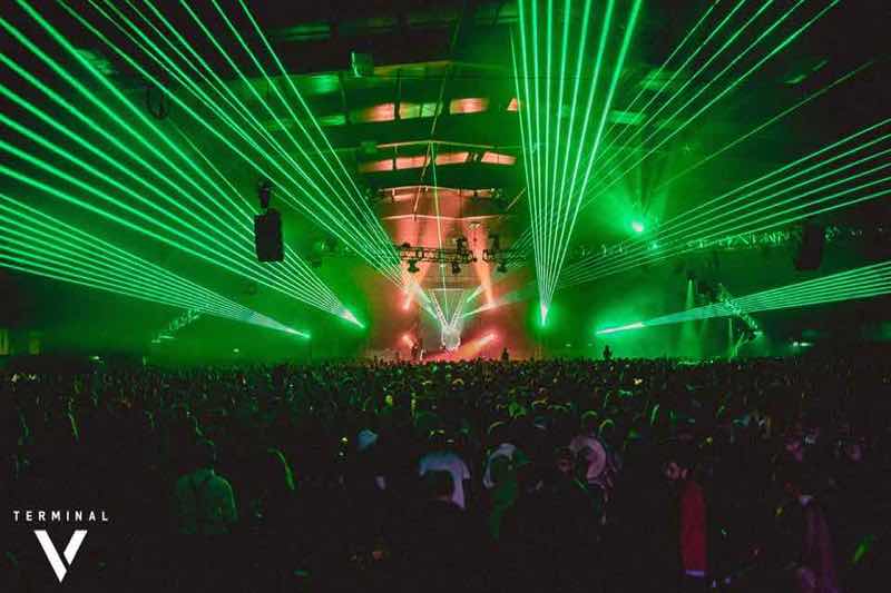 Laser show at Terminal V Festival Halloween