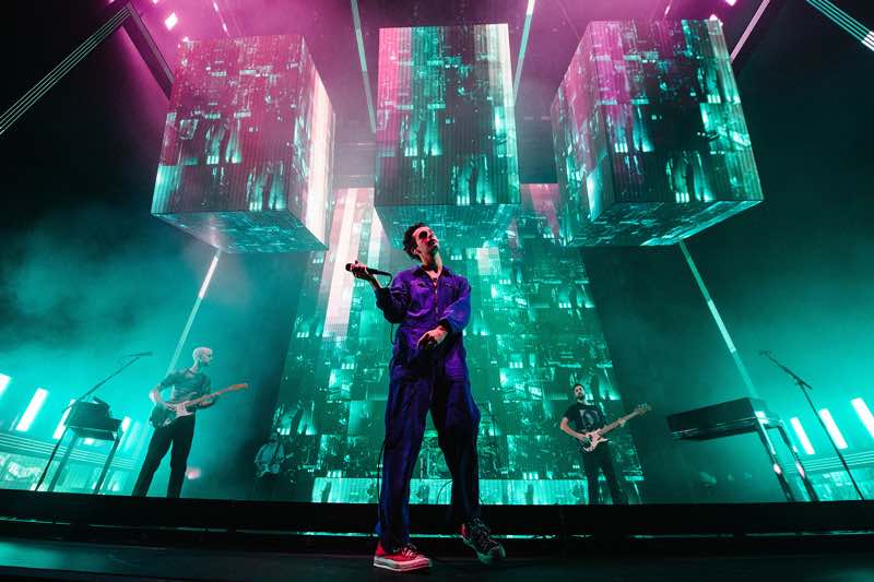 Stage cubes at The 1975 Concert