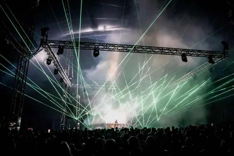 Stage laser show at Tranzmission Festival