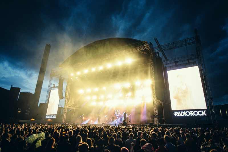 Stage lIghts show at Tuska Open Air Festival