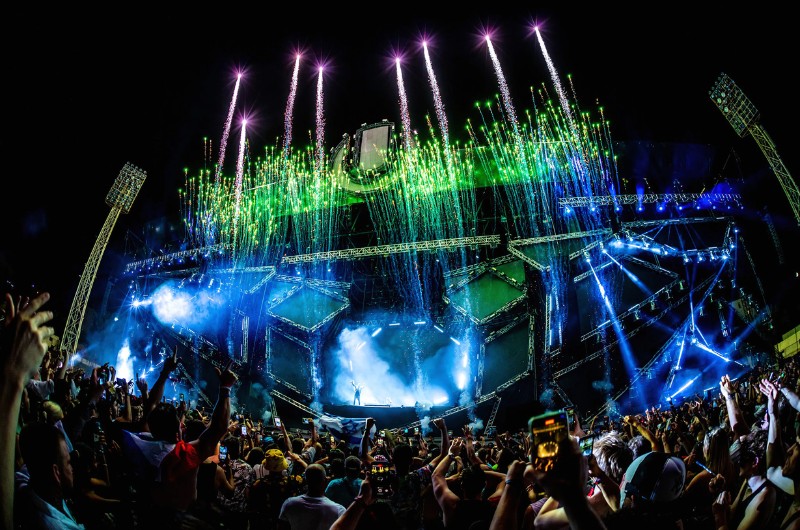 Fireworks at Ultra Europe Festival