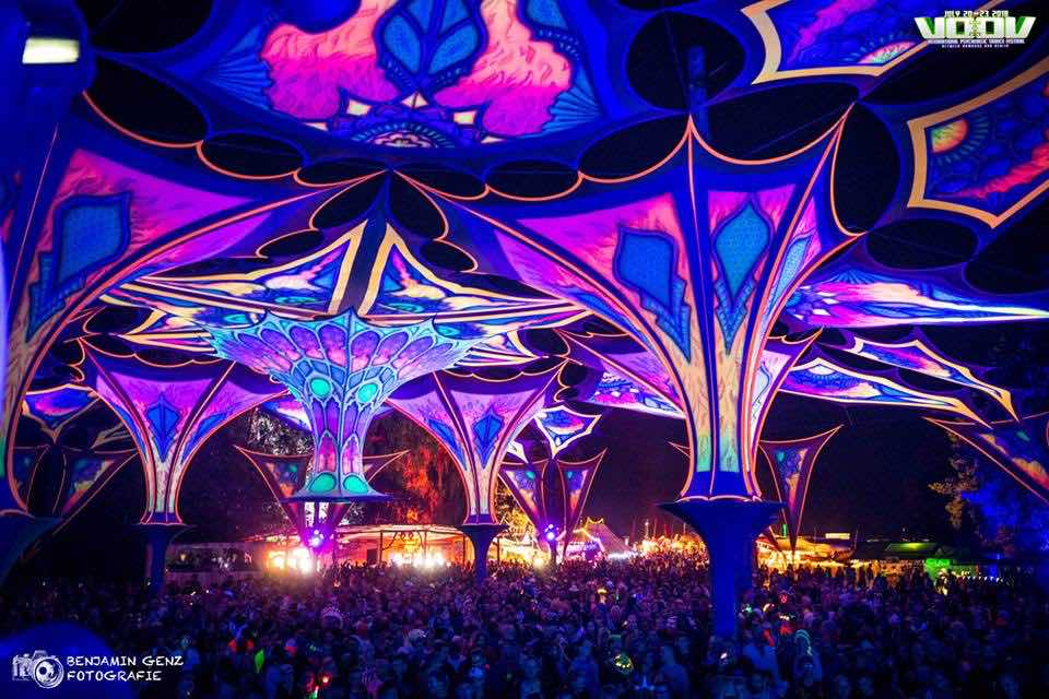 Amazing stage at voov experience psytrance festival