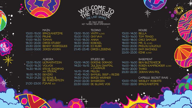 Welcome to the Future Festival 2022 Timetable