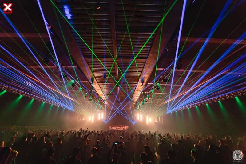 Laser show at X-Massacre Festival