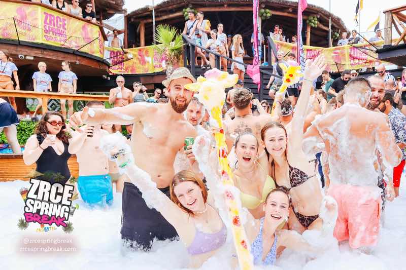 Fans splashing at Zrce Spring Break Croatia
