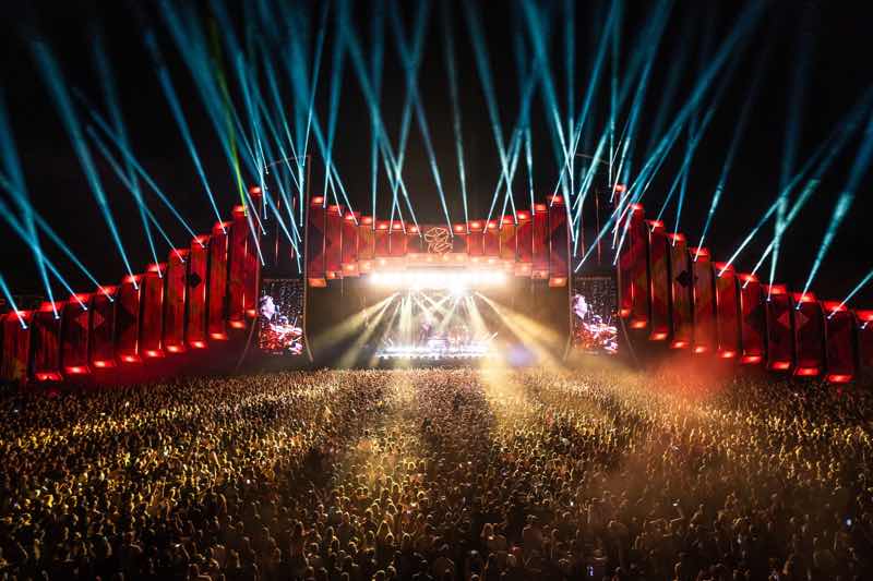 Main stage lights show at Zurich Openair Festival